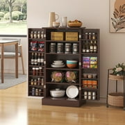 47” Kitchen Pantry Cabinet, Cabinets with Doors & Adjustable Shelves, Buffet Cupboards Sideboard
