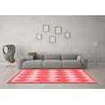 thumbnail image 3 of Ahgly Company Indoor Round Abstract Red Contemporary Area Rugs, 8' Round, 3 of 4