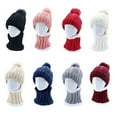 thumbnail image 7 of Cheers.US Women Winter Beanie Hat, Warm Fleece Lined Knitted Soft Ski Cuff Cap with Pom Pom Cold-proof Outdoor Knitted Hat, 7 of 7