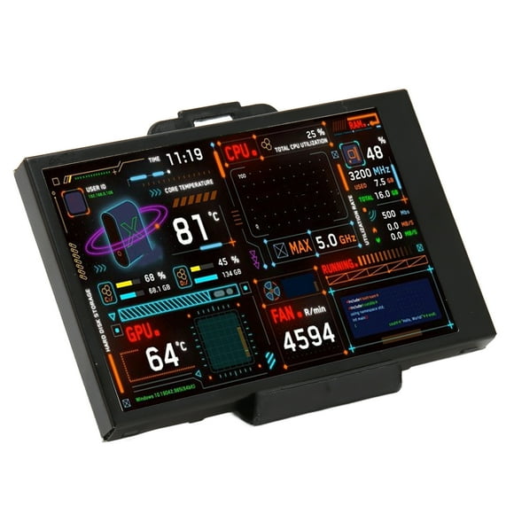 Computer RAM Monitor,Computer Temp Monitor 3.5 PC Temperature Display Computer Temperature Display Compact and Lightweight