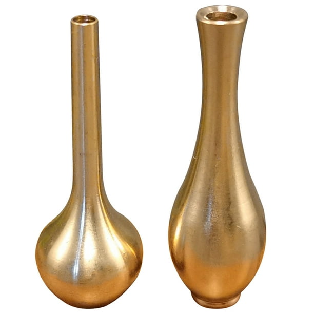 FELTECHELECTR jarrones de latón, pequeños maceteros decorativos para plantas, floreros de latón