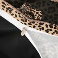 thumbnail image 4 of meiyoeat Bowknot Letter R Bedding for Kids Girls, Cheetah Print Diamond Duvet Cover Full, Brown Black, Black Reversible, 3 Pieces, 1 Duvet Cover and 2 Pillowcases, 4 of 6