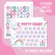 thumbnail image 3 of Tabla de entrenamiento para ir al baño Hadley Designs para niñas con pegatinas, 3 of 8