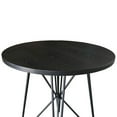 Black Gunmetal Round Counter Height Table for Dining Room or Bar, Mid