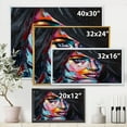 thumbnail image 4 of Designart 'Abstract Colorful Fantasy Portrait Of A Young Woman II' Modern Framed Canvas Wall Art Print, 4 of 5