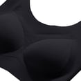 thumbnail image 4 of Pullover Wireless Bras for Women, Full Coverage Scoop Neck Underwear, Wide Shoulder Straps Design, Breathable Comfort Bralette | VerBelle,Black XL, 4 of 6