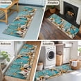 thumbnail image 6 of Coastal Beach Washable Runner Rugs 2'x6', Starfish Conch Low Pile Throw Entryway Rug Non-Slip Sturdy Edge Binding Carpet for Indoor Bedside Entrance Bedside, 6 of 9