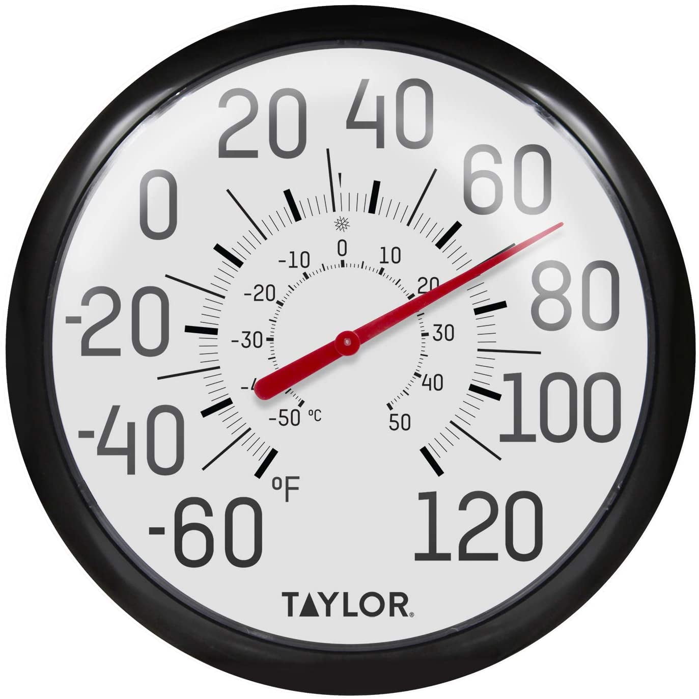 Taylor Precision Products Wireless Digital Indoor/Outdoor Thermometer & Precision Products 6700 Big & Bold Wall Thermometer One Size Black