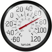 Taylor Precision Products 6700 Big & Bold Wall Thermometer, One Size, Black