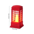 thumbnail image 3 of AZXY Red Telephone Booth LED Christmas Lights, Indoor Tabletop Décor, Christmas Decorations Indoor, Warm Flameless Lantern, Seasonal Christmas Decor for Mantel Shelf Desktop Indoor Home Decor, 3 of 6