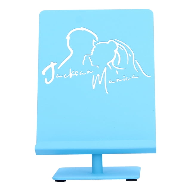 Soporte para teléfono móvil, soporte para tableta de teléfono de hierro forjado, soporte para dormitorio en casa, color azul