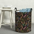 thumbnail image 5 of Goofa Decorative Feathers Printed Circular Hamper,Laundry Basket with Handles,Storage Baskets Foldable,Large Capacity Laundry Hamper-Medium, 5 of 8