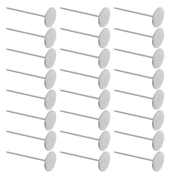 UPOUART 50Pcs Heavy Duty Silver Flat Head Upholstery Nails for Furniture and Wall Home Renovation