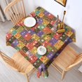 thumbnail image 2 of Pioneer Flower Floral Print Pattern Square Tablecloth, Waterproof Wipeable Spillproof Washable Table Cover for Home Kitchen Party and Daily Decor 52"x52", 2 of 6