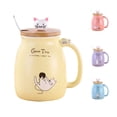 thumbnail image 1 of Cat on a Mug, Ceramic 15oz Coffee Cup for Cat Lovers, Yellow, 1 of 8