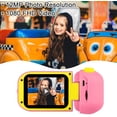 thumbnail image 4 of Cámara digital para niños de 3 a 10 años, 1080P, 12 MP, videocámara digital con juegos, regalo para niñas y niños de 3 a 10 años, con tarjeta TF de 32 GB (rosa), 4 of 5