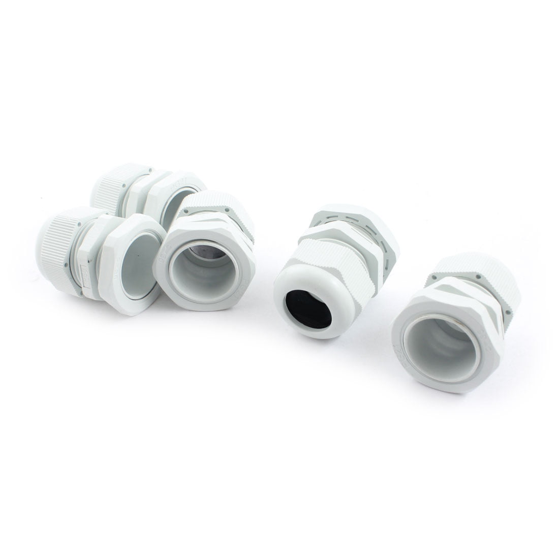 12pcs PG25 Black White Waterproof Connector Cable Gland for 16-21mm Dia Wire 