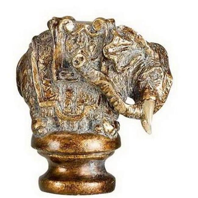 Elephant Resin Lamp Finial, Brown