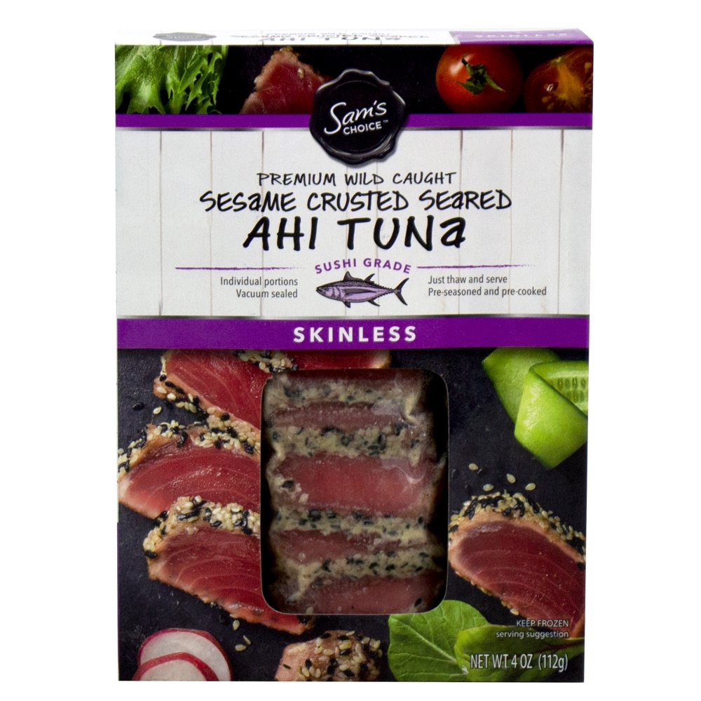 Sam's Choice Premium Wild Caught Sesame Crusted Seared Ahi Tuna, 4 oz