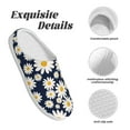 thumbnail image 5 of Fotbe Daisy Floral Pattern Women's Fuzzy Curly Fur Memory Foam Loafer Slippers Indoor Outdoor Slippers Winter Home Shoes-35/36, 5 of 7