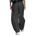 thumbnail image 7 of GUACER Womens Wide Leg Cargo Pants High Waisted Elastic Casual Trousers with Knee Detail Streetwear Fashion Pants, 7 of 7