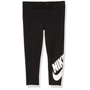 NIKE Children's Apparel Girls' Little Sportswear Graphic Leggings, Black, 6