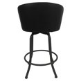 thumbnail image 2 of Extra Tall Swivel Metal Bar Stool 34" Joey - Black Lava Vinyl - Grey, 2 of 2