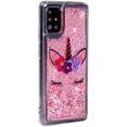 thumbnail image 2 of Case for Samsung Galaxy A51, Galaxy A51 Case Cute Pink Glitter Luxury Sparkle Liquid for Girls Women Quicksand Clear Soft TPU Protective Phone Case for Samsung Galaxy A51 Wink Unicorn, 2 of 11
