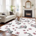 thumbnail image 3 of Cute Elephants Area Rug 5x8 Washable Rug Non Slip Cartoon Funny Butterflies Pink Large Area Rug Soft Stainresistant Indoor Floor Carpet for Living Room Bedroom Home Office Dining Room Nursery, 3 of 7