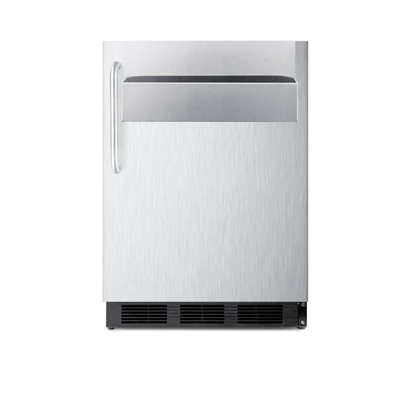 Outdoor commercial built-in all-refrigerator in stainless steel with speed rail