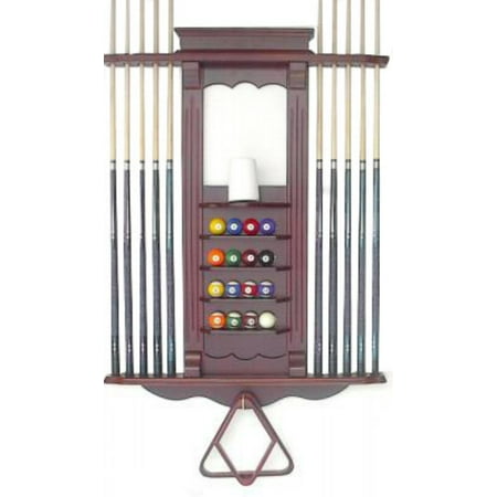 Pool Cue Rack Only 10 Billiard Stick And Ball Set Wall Rack