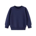 thumbnail image 3 of Tranfacy Middle Big Kids Boys Girls Fall Sweatshirts Pullover Casual Solid Long Sleeve Round‑Neck Layering Daily Outfit Tops for 2‑11 Years Old, 3 of 5