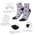 thumbnail image 6 of Bingfone Bees And Daisies Striped Design Patterned Men'S Women'S Casual Cotton Socks, 6 of 9