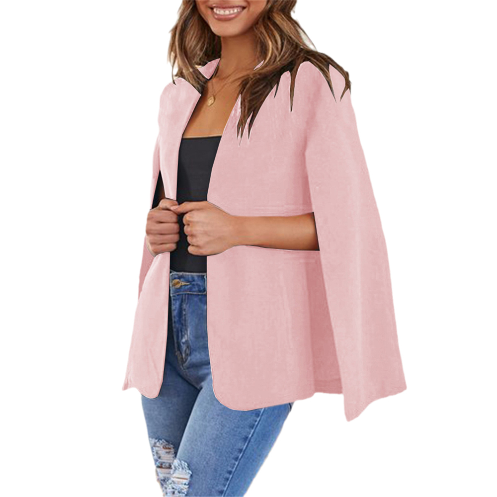 Sherrylily Women Cape Blazer Split Sleeve Coat Open Front Casual Fashion  Jacket