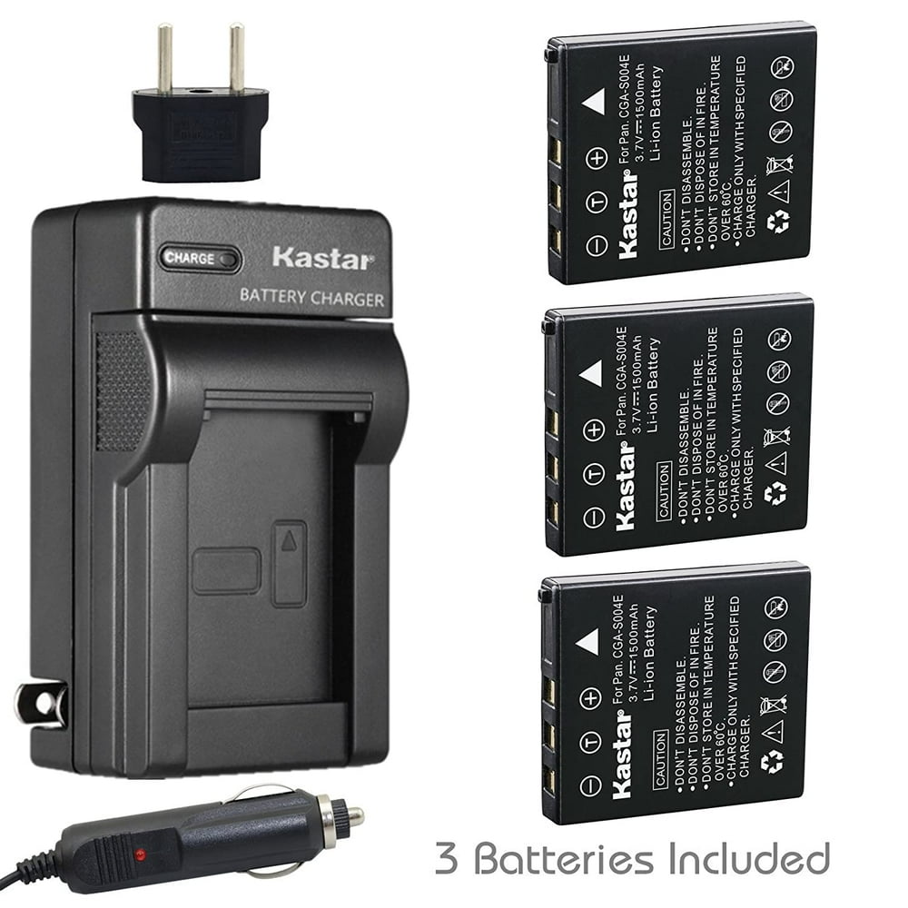 Kastar Battery 3Pack and Charger Kit for Pentax DLi8 DLi85 and