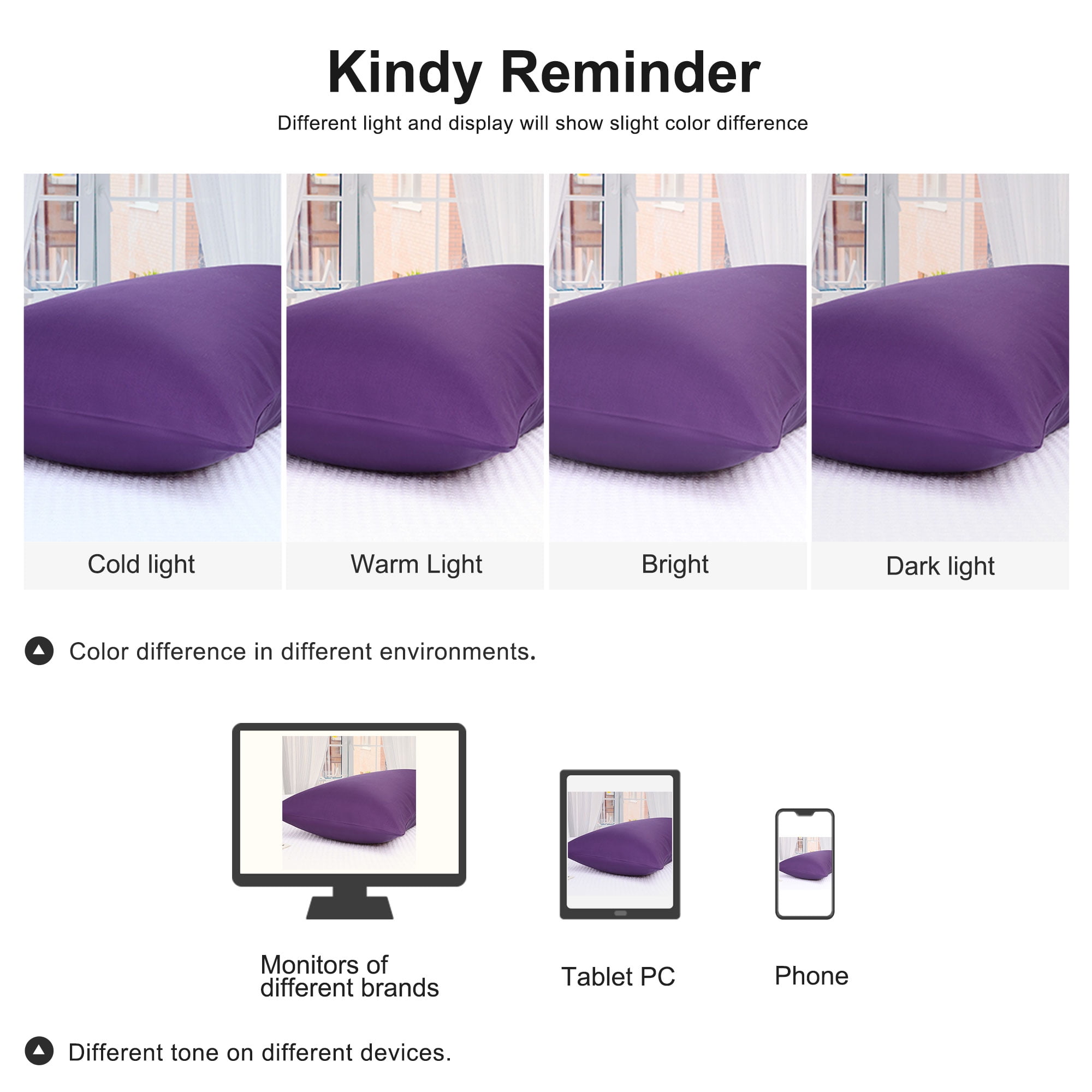 Unique Bargains Cotton Body Pillowcase Breathable Envelope Grape 20"x48"
