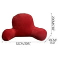thumbnail image 3 of RXIRUCGD Plush Big Backrest Reading Lumbart Chair Cushion With Arms, 3 of 5