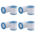 thumbnail image 1 of 8Pcs Pool Filter Cartridges Type H Replacement Swimming Pool Filter for Pool Filter Pump Cleaner,4 x Pool Filter Cartridge,White&Blue, 1 of 8
