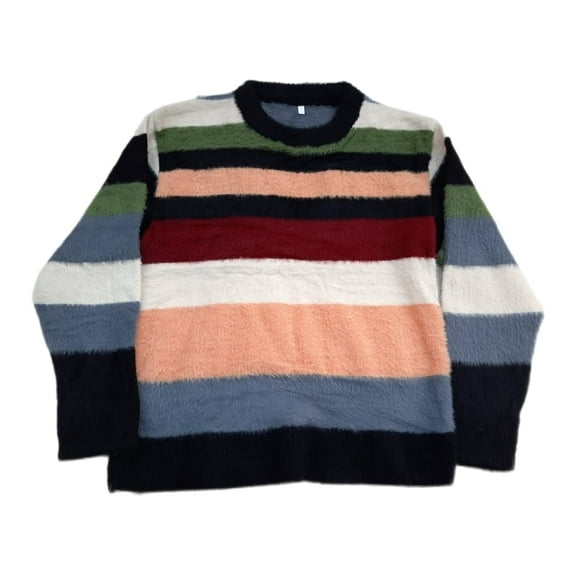 70's UK Punk Multicolor Striped Sweater