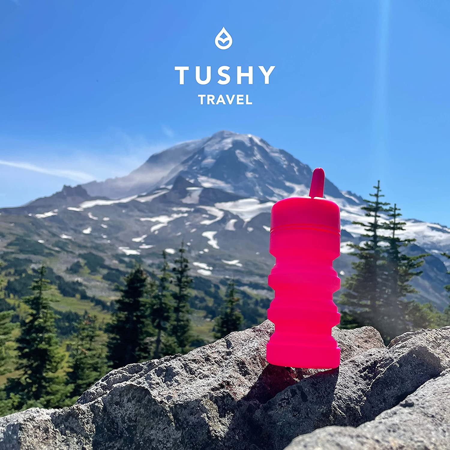 TUSHY Travel Bidet, Discreet for Outdoors & Travel, Fuchsia, 1 Piece