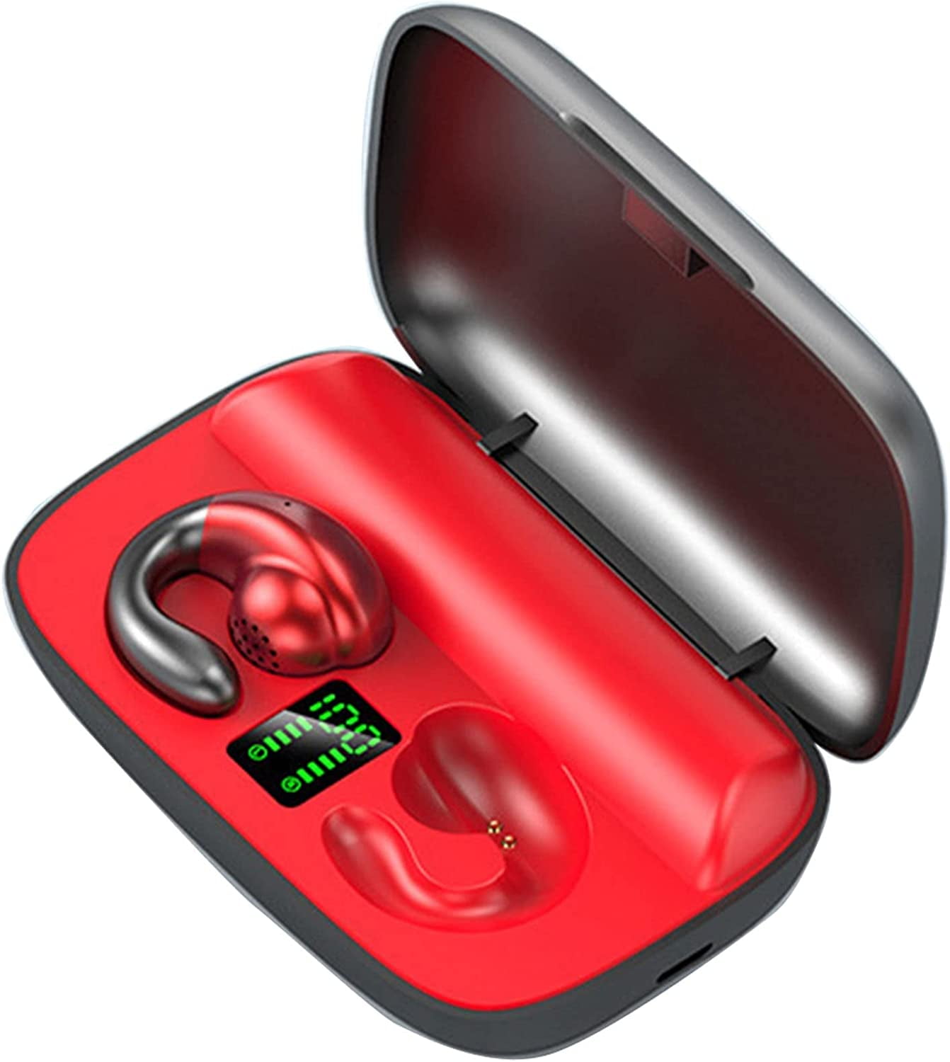 Wireless Earbuds with Earhooks Mini Bone Conduction Headphones Waterproof Bluetooth Open Ear