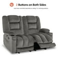 thumbnail image 4 of MCombo Causeuse Inclinable de 55,9 Pouces, Chaleur et Massage, Gris Foncé, 4 of 9