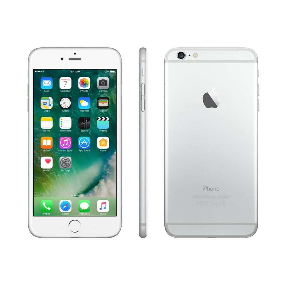 Apple iPhone 6+ Plus 64gb Silver - Fully Unlocked (Certified Refurbished, Good Condition