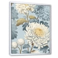 thumbnail image 2 of Designart "Azure And Snow Chrysanthemum Array" Chrysanthemums Floater Framed Wall Art Prints, 2 of 5