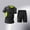 🔥 Green, variant on Dianli Men's Fitness Sports Set, Dry Shirt with High Elasticity Running Training Top and Athletic Pants, Quick-Dry Two Piece Outfit, Comfortable Cycling Suit for Spring Summer Sports Pink M