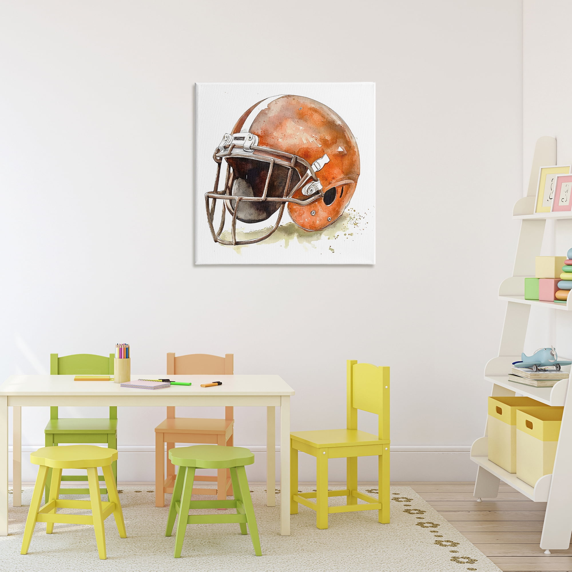 Stupell Industries Red Football Helmet Canvas Wall Art, design by Creative Studio