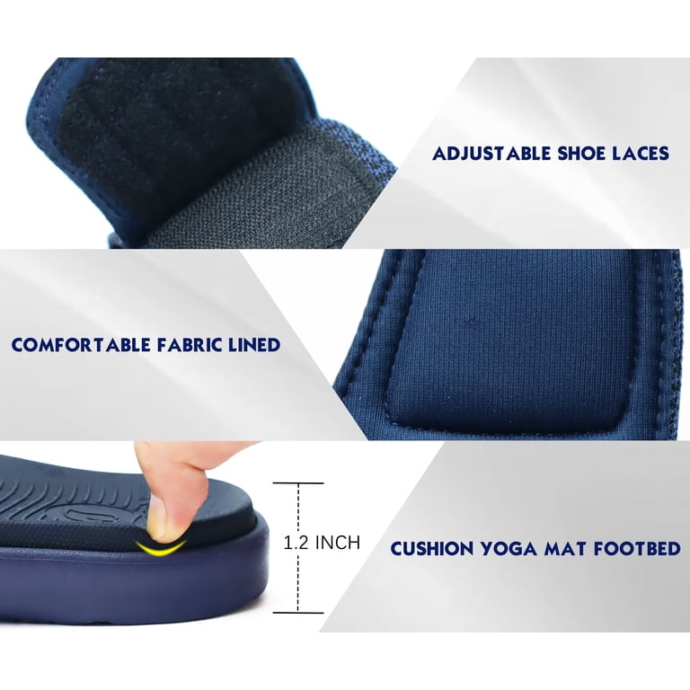 Men\'s Dark Blue Adjustable Orthotic Plantar Fasciitis Open Toe Sandal Shoes ONCAI Mens Sandals Adjustable Straps Orthotic Plantar  main image 2
