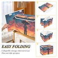 thumbnail image 2 of Yayeee Collapsible Cube Storage Bin with Lid Fabric Closet Decorative Basket with Handles, Astronaut at Dawn, 2 of 7
