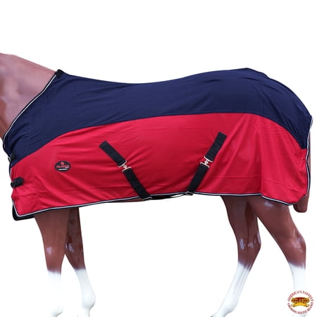 75" Hilason Uv Bug Mosquito Airflow Mesh Horse Cooler Fly Sheet Red Navy