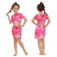 thumbnail image 2 of XBASW Kids Teen Girs Swimsuits Bikini Set Beach Swimwear with Skirt Tie-Dyed Print Bathing Suit 6-14T, 2 of 8